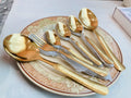29 pcs Versace design Stainless steel Golden Cutlery Set of spoons