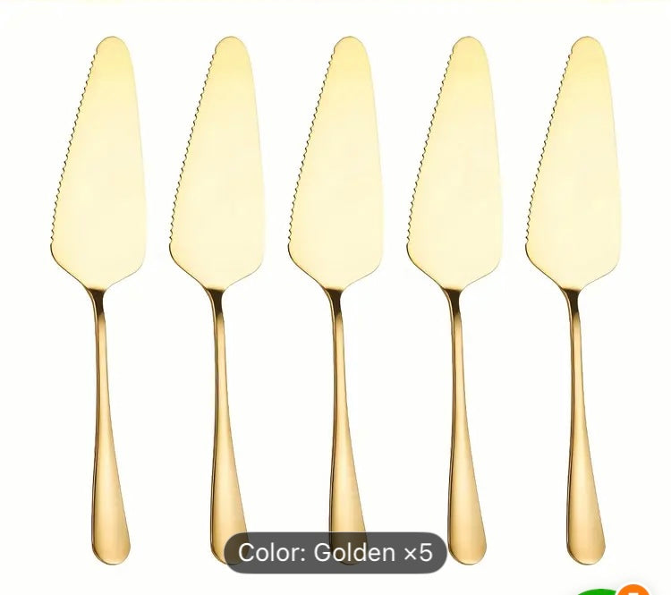 Stainless steel Golden Premium Cake lifter and Spatula can be used for multipurpose
