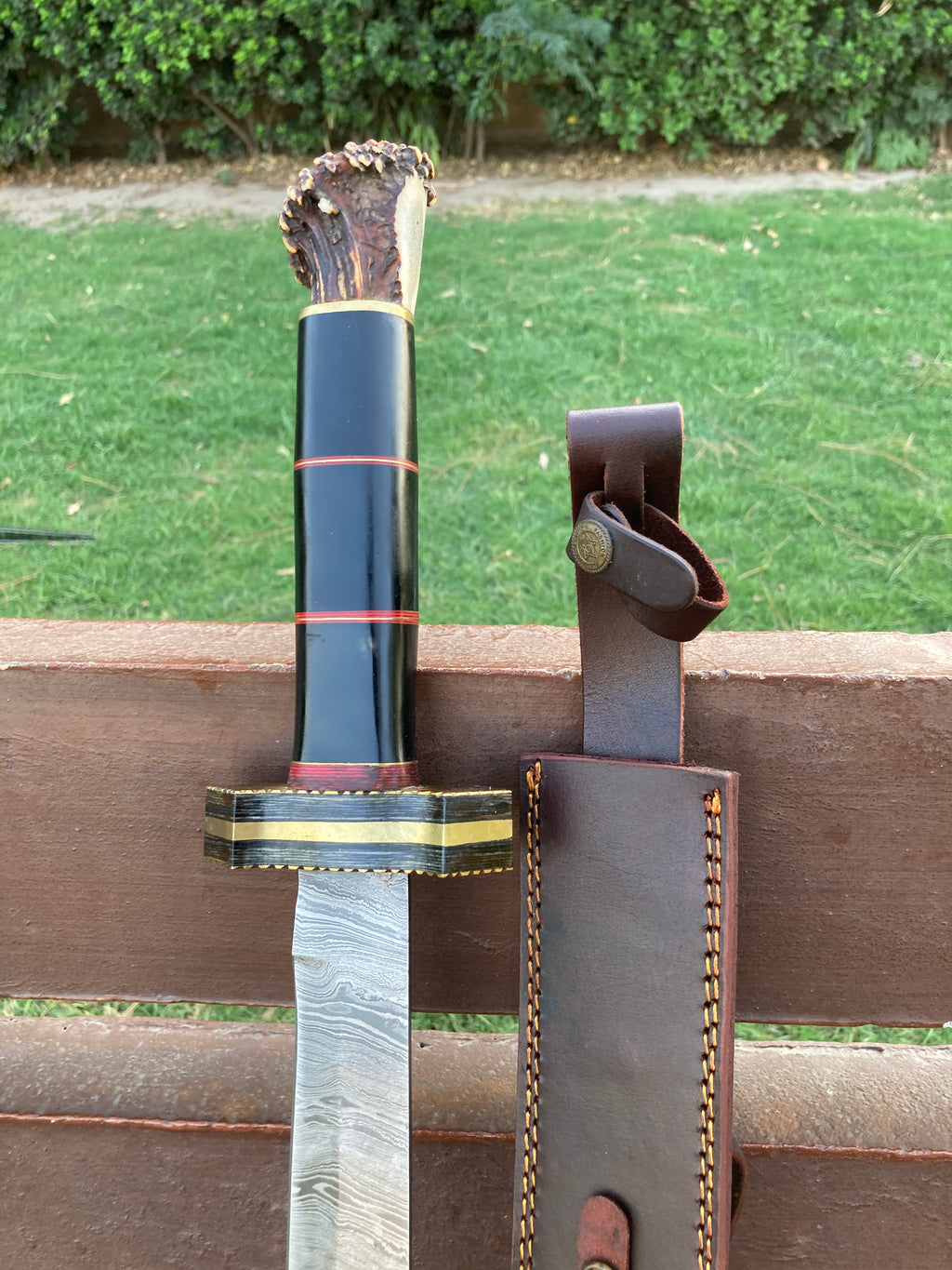 Handmade Damascus Viking Sword | Norse Warrior Sword with Celtic Engraved Handle | Medieval Fantasy Sword | Viking Gift for Men | Collector Display Sword (Copy)
