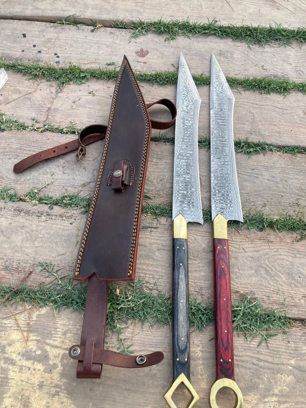Handmade Damascus Sword  with Leather Sheath | Custom Forged Viking Sword | High Carbon Steel Fantasy Blade | Collector Gift | Medieval Decor best for gift wall hangings