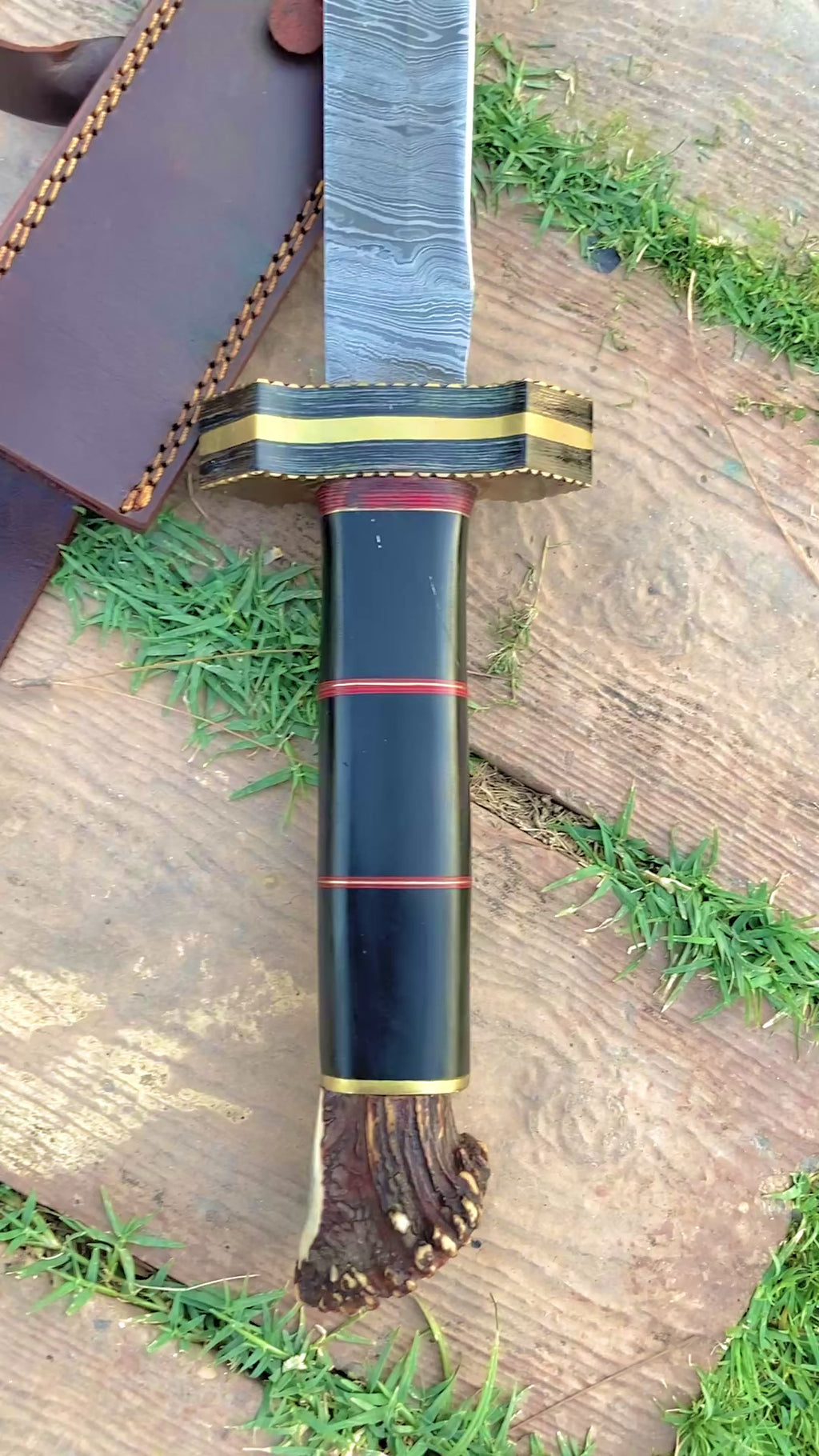 Handmade Damascus Viking Sword | Norse Warrior Sword with Celtic Engraved Handle | Medieval Fantasy Sword | Viking Gift for Men | Collector Display Sword (Copy)